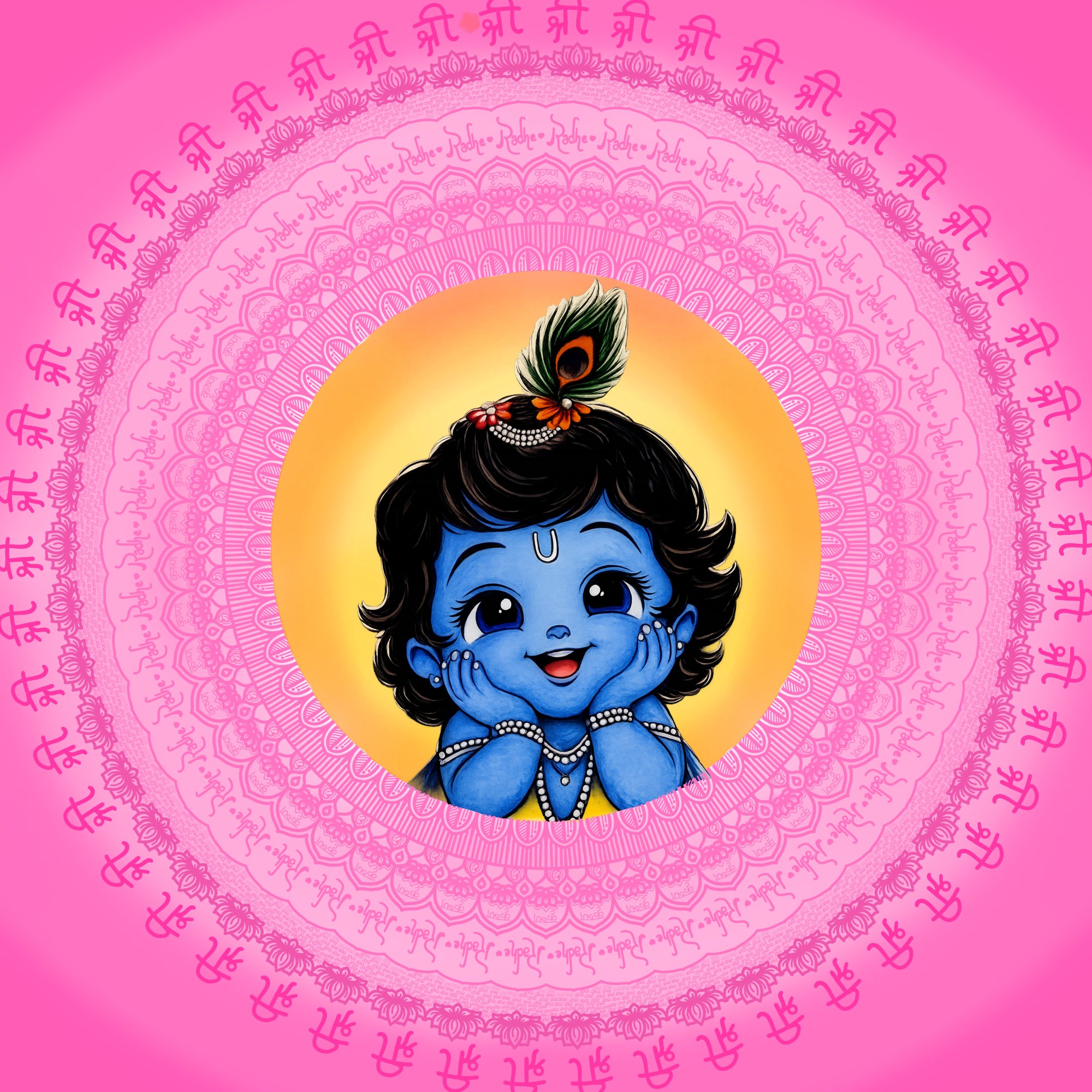 Baby Krishna Art